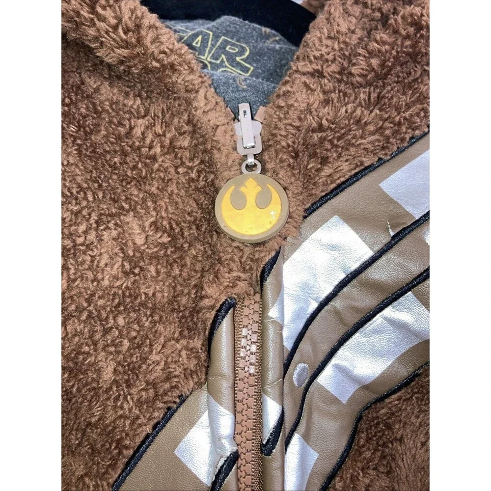 Disney Star Wars Chewbacca Reversible Jacket Kids‎ Youth Size 11-12 Cosplay Hood